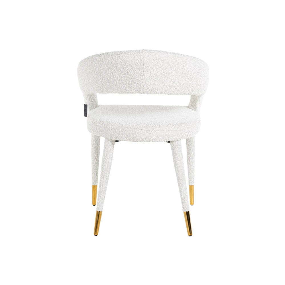 Richmond Interiors Gia Chair in White Boucle