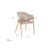 Richmond Interiors Gwen Chair in Khaki Velvet