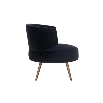 Richmond Interiors Hazel Easy Chair in Black Velvet