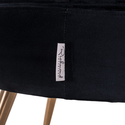 Richmond Interiors Hazel Easy Chair in Black Velvet