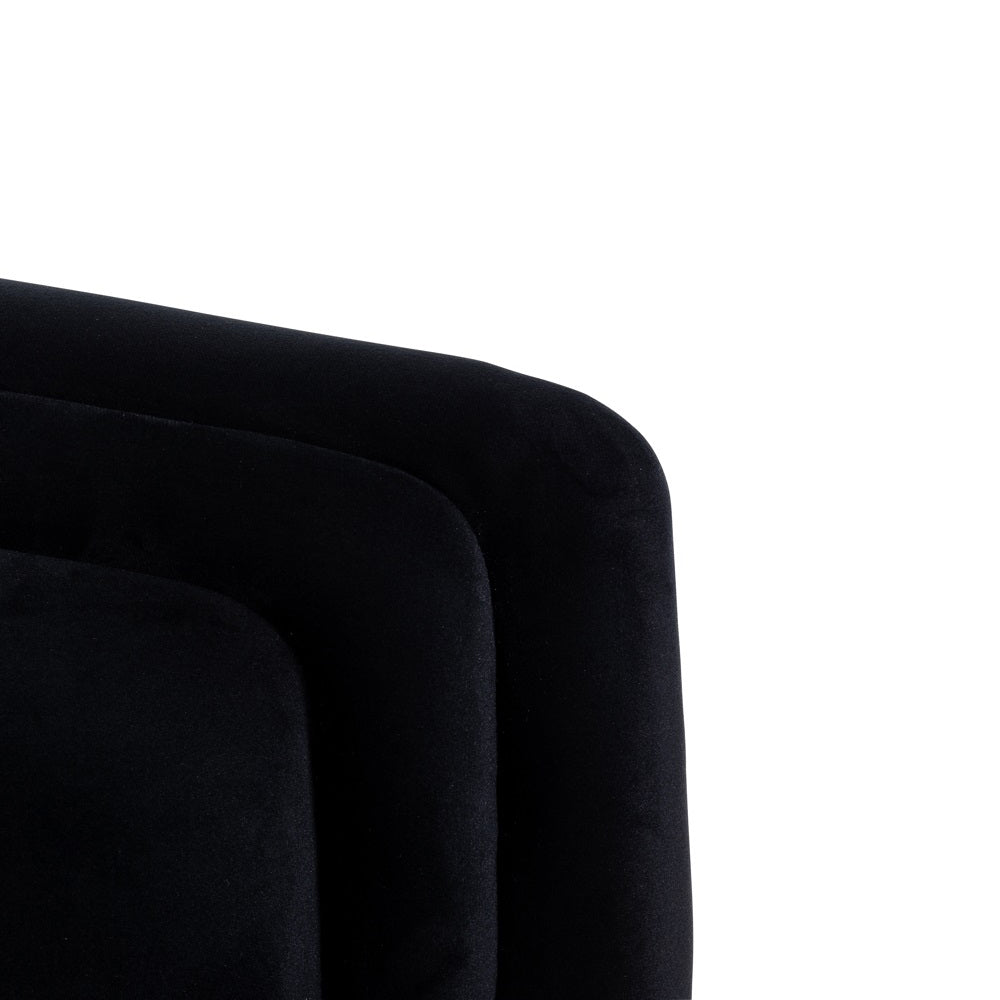 Richmond Interiors Hazel Easy Chair in Black Velvet
