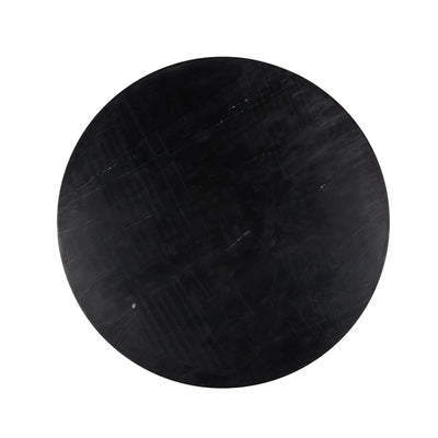 Richmond Interiors Ironville Brass Birch and Marble Round Coffee Table