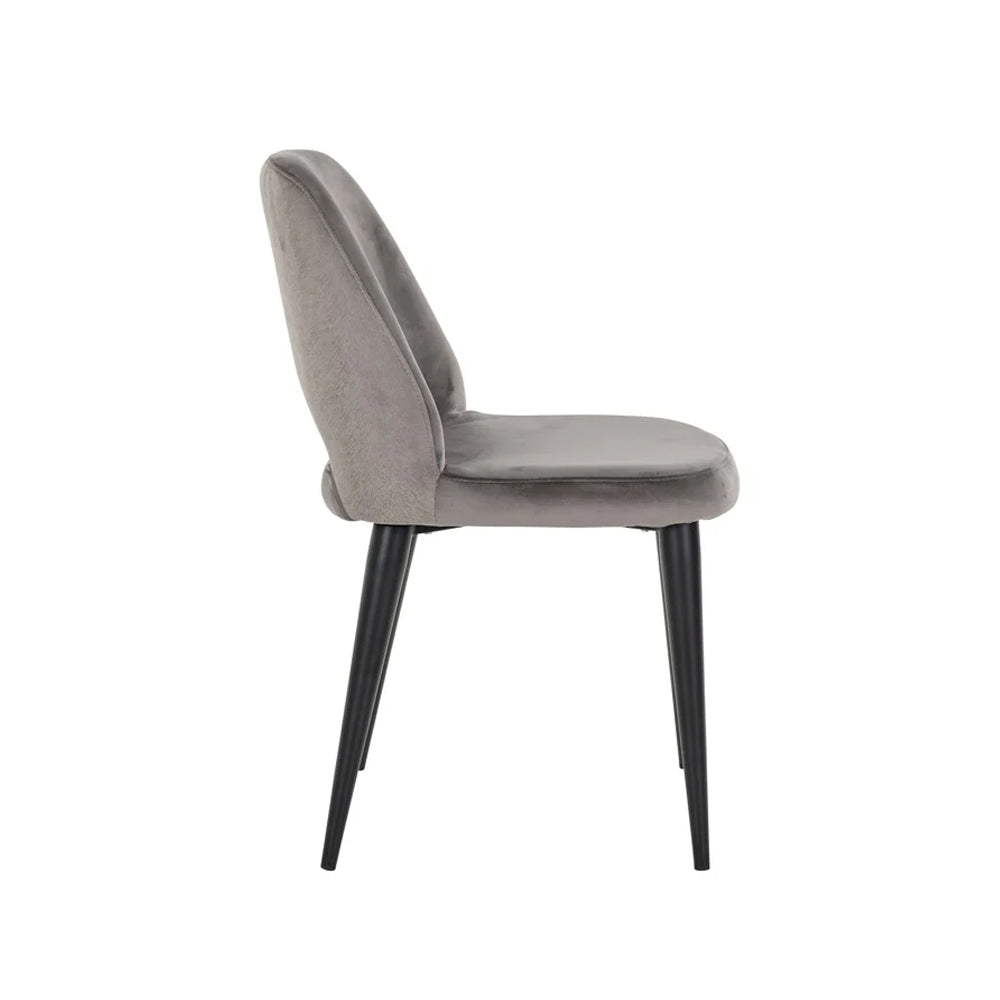 Richmond Interiors Tabitha Dining Chair in Feather Stone and Stone Velvet