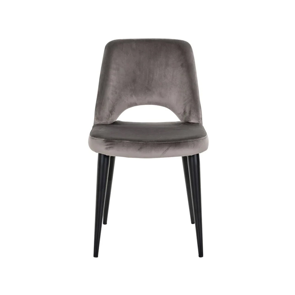 Richmond Interiors Tabitha Dining Chair in Feather Stone and Stone Velvet
