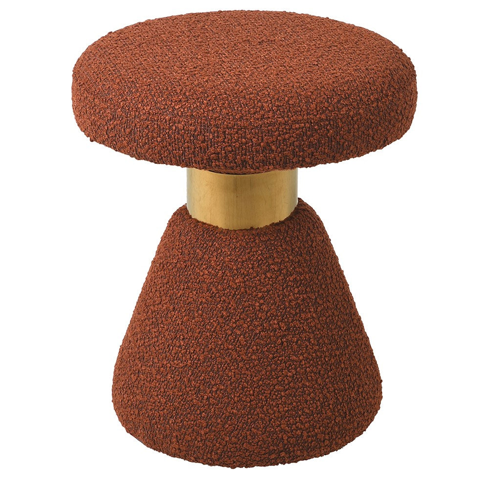 Rogan Stool in Rust Red Boucle