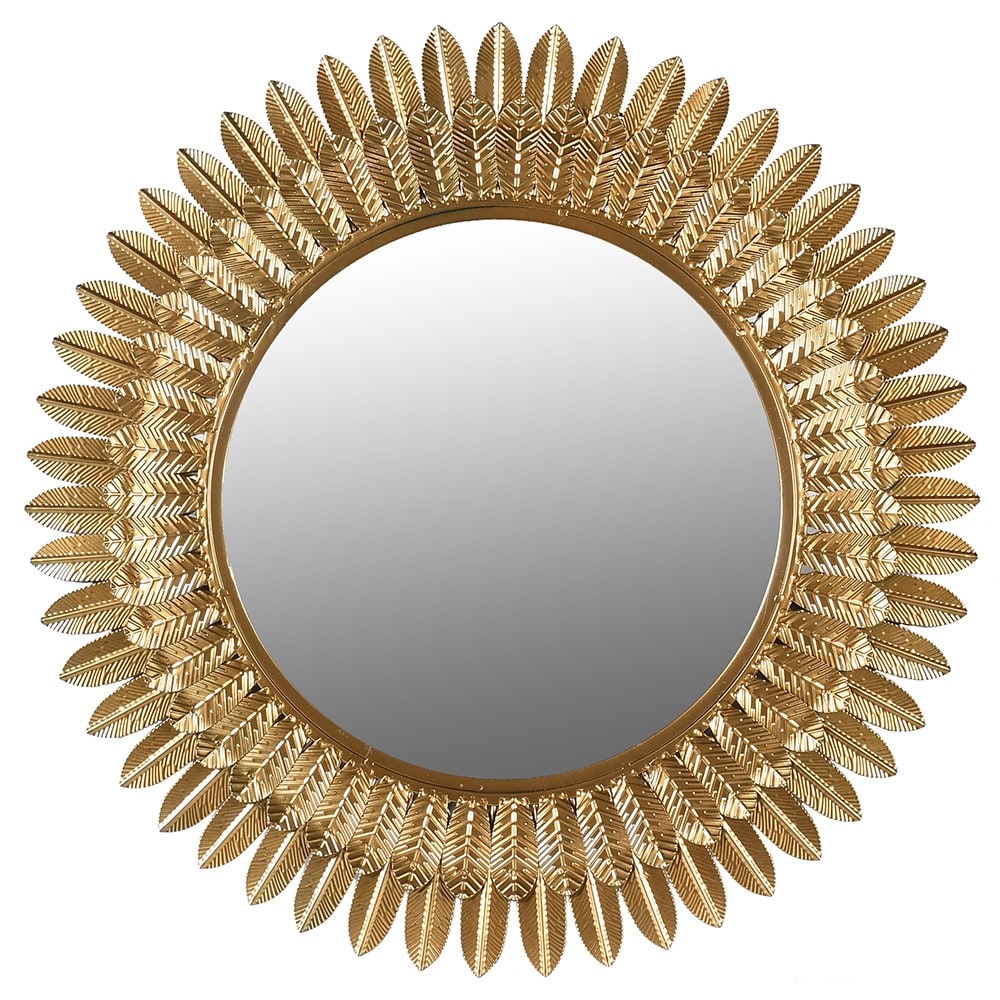 Rowan Gold Mirror with Iron Metal