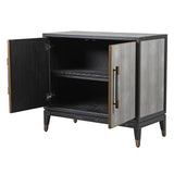 Dellora Small Cabinet in Oak and Faux Shagreen