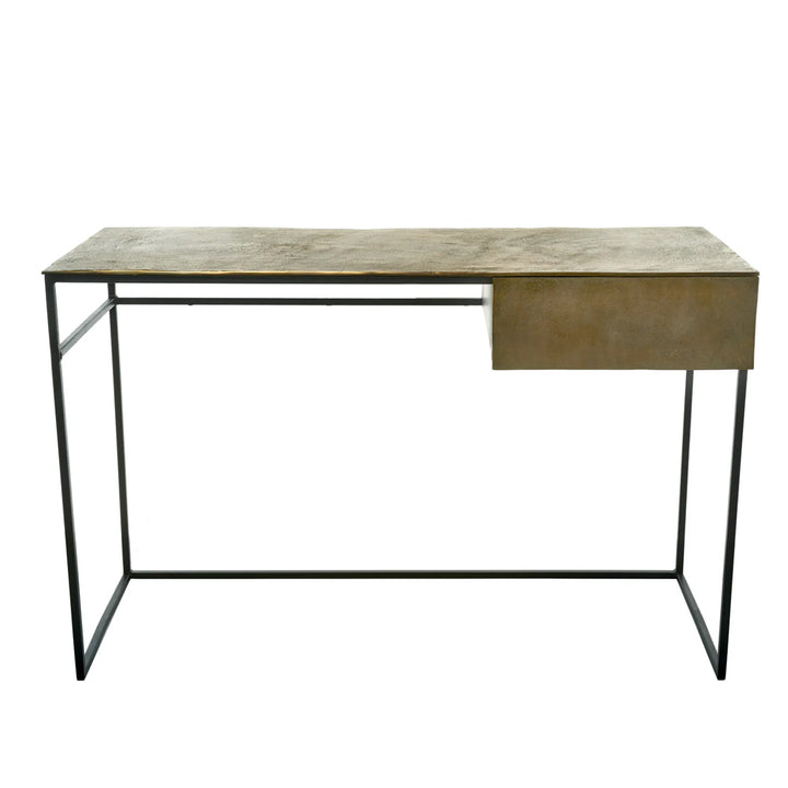 Simeon Desk with Antique Brass Plated Aluminum
