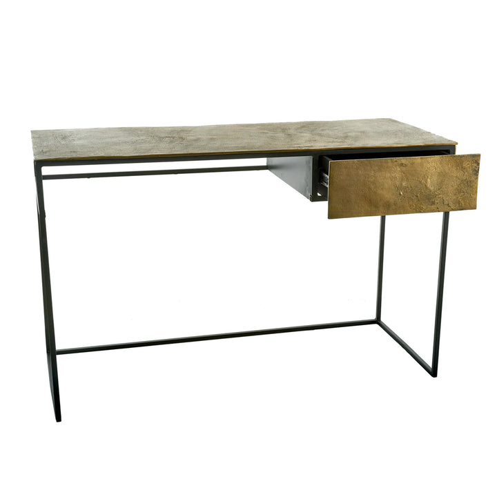 Simeon Desk with Antique Brass Plated Aluminum
