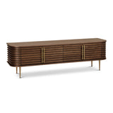 Berkeley Designs Paris Media Unit with Natural Walnut Veneer and Brass