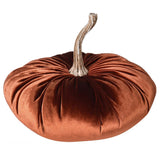 Small Decorative Velvet Pumpkin in Light Orange – Excess Stock