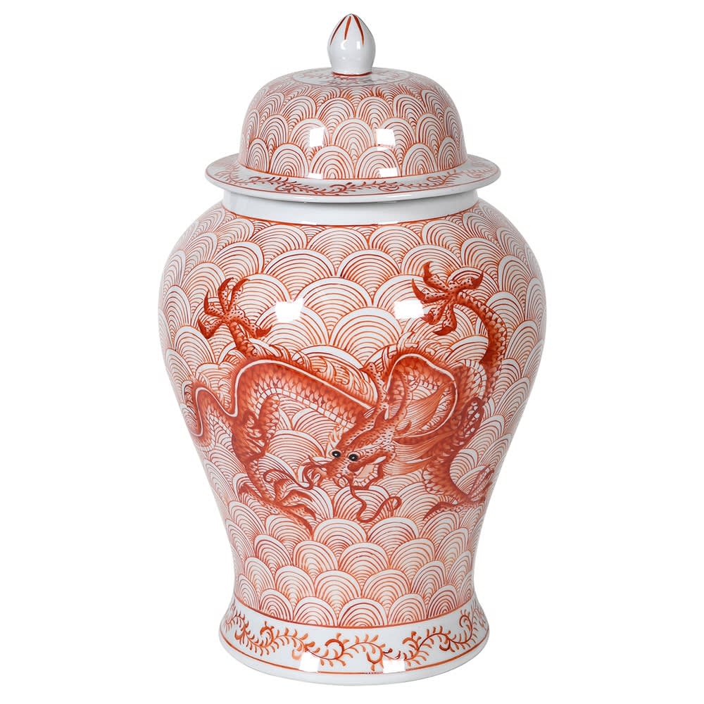 Tatsu Lidded Jar with Dragon Motif