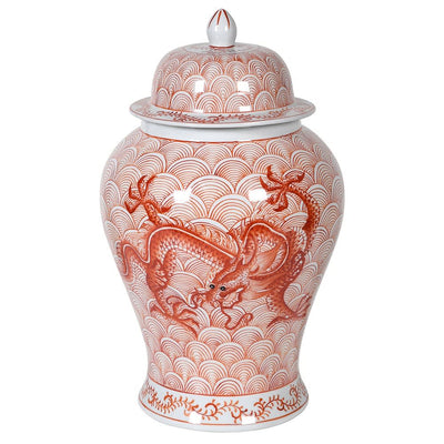 Tatsu Lidded Jar with Dragon Motif