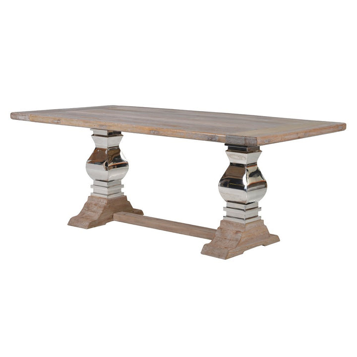 The Chipping Norton Refectory Wood & Steel Dining Table - Open Box Return
