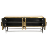 Pols Potten Ribbel Low Cabinet in Brass