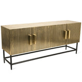 Pols Potten Ribbel Low Cabinet in Brass