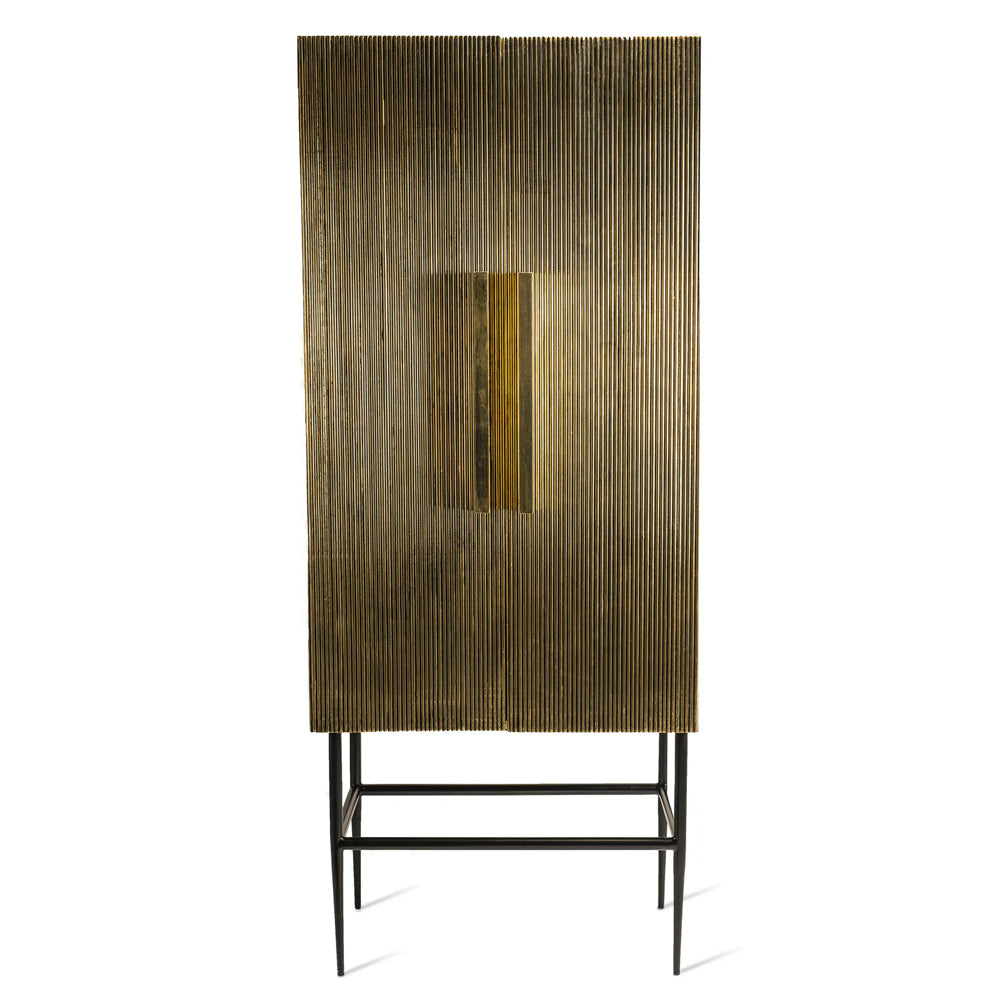 Pols Potten Ribbel Slim Cabinet in Brass