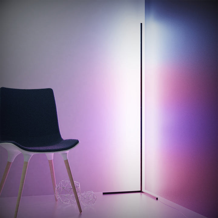 The Halo Corner Floor Lamp with Rainbow Effects