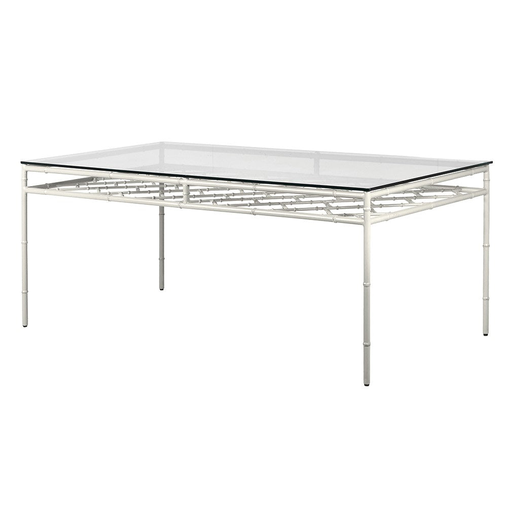 Tobias Dining Table in Sand-White Iron - Excess Stock