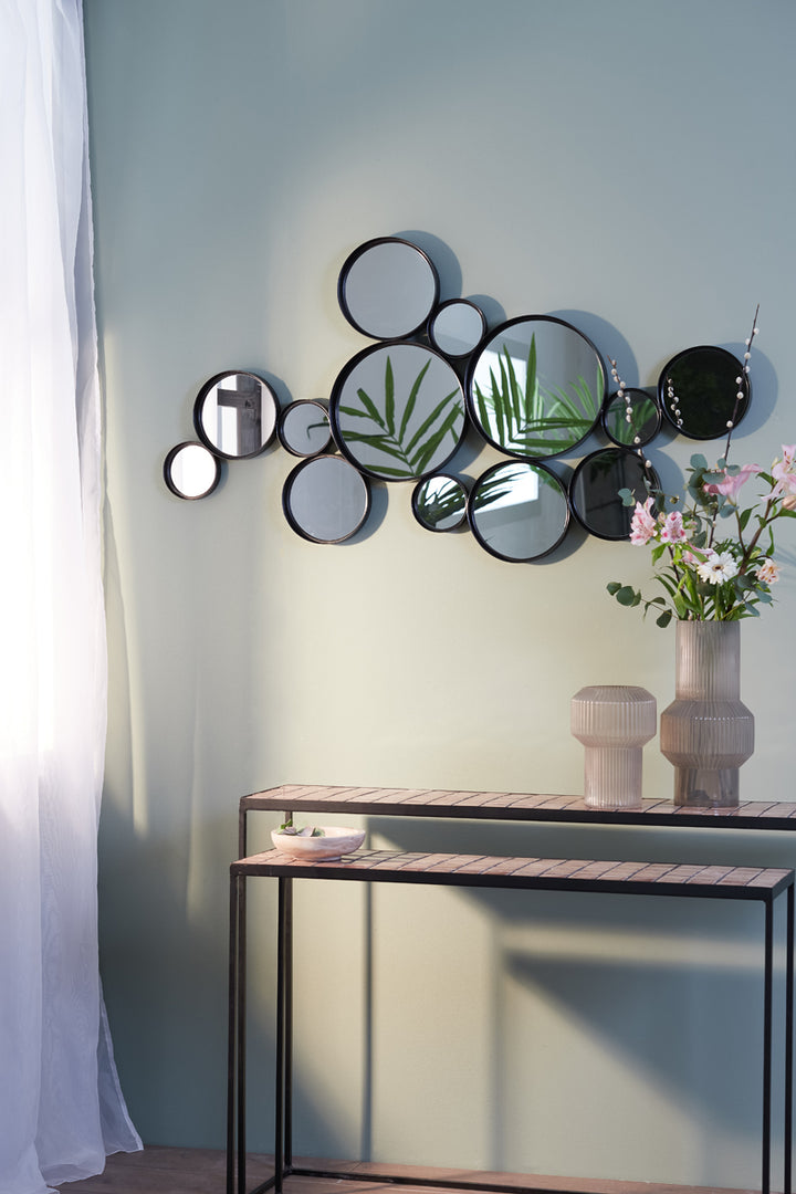 Light & Living Cielo Mirror with Black Circles - Large