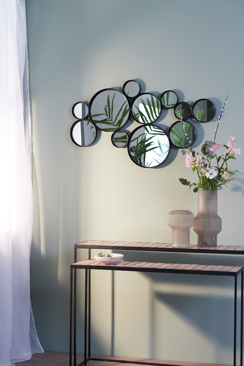 Light & Living Cielo Mirror with Black Circles - Small