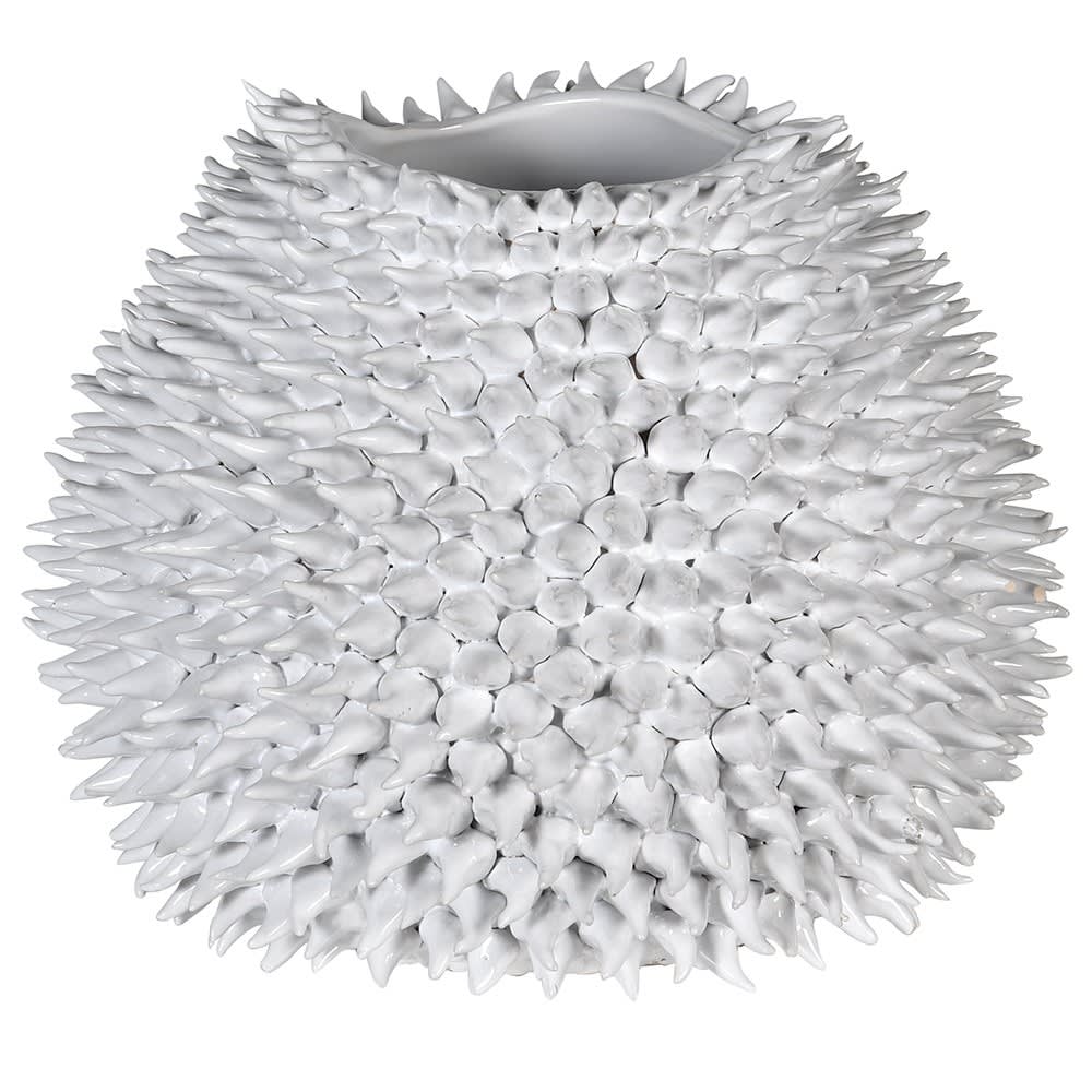 White Spike Sea Urchin Vase