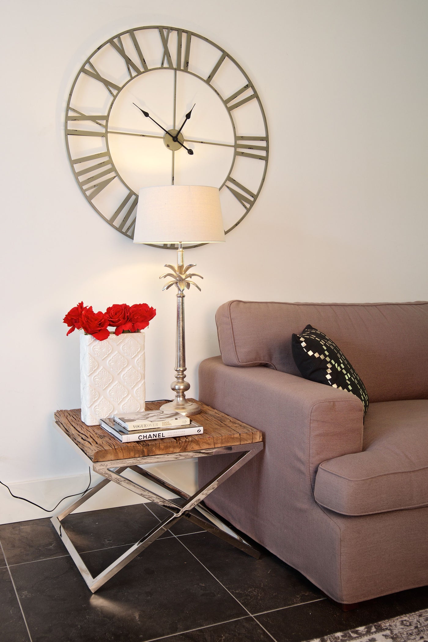 Richmond Interiors Kensington End Table with Recycled Wood Top - Large