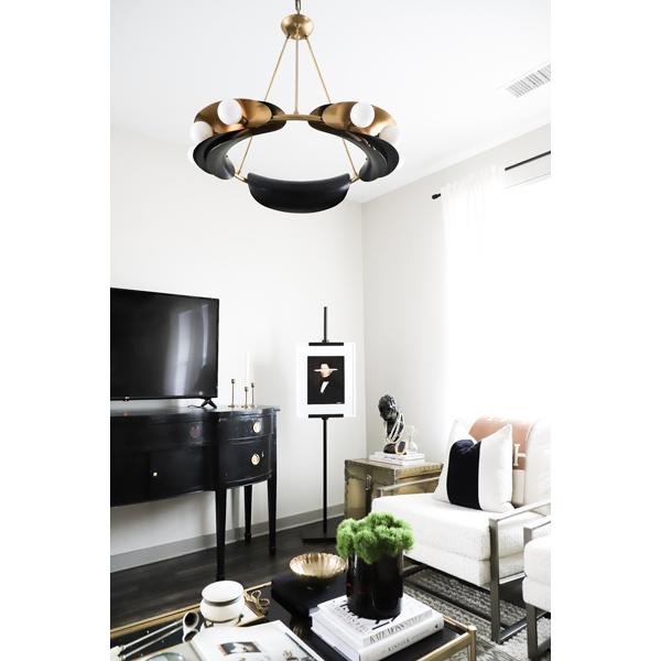 Hudson Valley Lighting Hopper Chandelier in Solid Brass