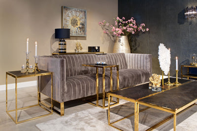 Richmond Interiors Blackbone Sofa Table - Gold Finish